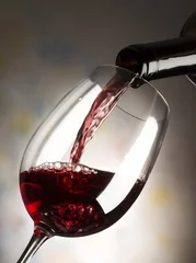 Fotobehang rode wijn glas © MAURO