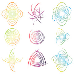 Creative motion and wave design elements