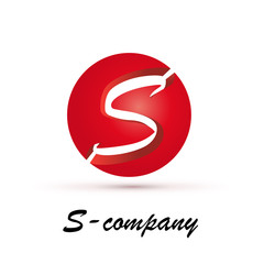 Vector Logo spherical letter S 3d