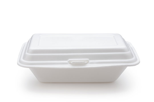 Styrofoam Box On White Background