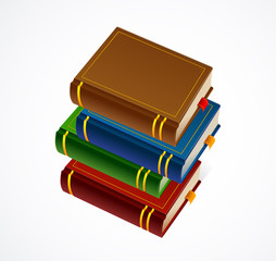 Books stack icon. Vector Illustration