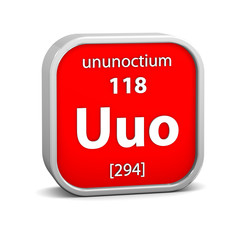 Ununoctium material sign