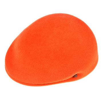 felt orange flat cap bunnet