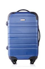 Travel suitcase isolated on white