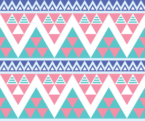 Tribal aztec colorful seamless pattern