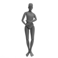 Female Mannequin Isolated On white background