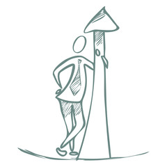 businessman and arrow of success.