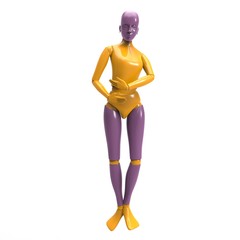 Female Mannequin Isolated On white background