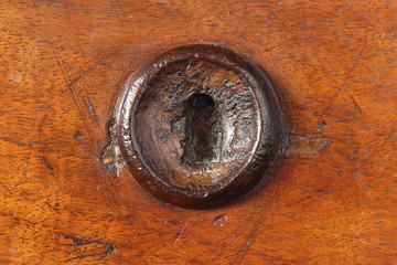 old wood lock