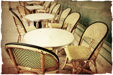 old-fashioned Cafe terrace