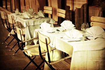 old-fashioned Cafe terrace