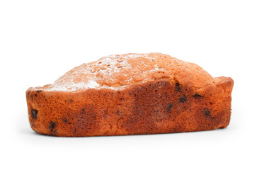 dessert tasty brown chocolate nuts cake isolated