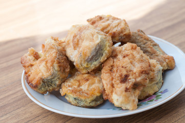 Fish fried on plate