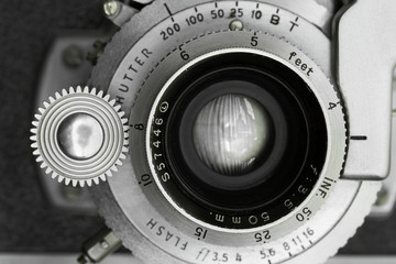 Vintage Camera Lens Closeup © EdgeofReason
