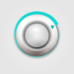 User interface knob for media player