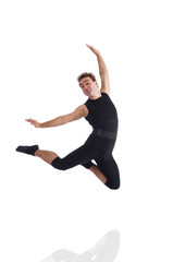 Dancer isolated on the white background