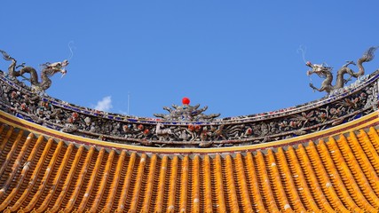 Fototapeta na wymiar Temple Roof Detail