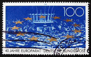 Postage stamp Germany 1989 Council of Europe