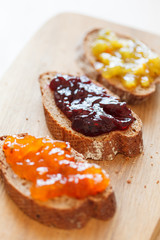 toasts with jam