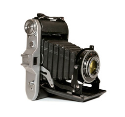 Fotoapparat mit Balg, antik um 1940