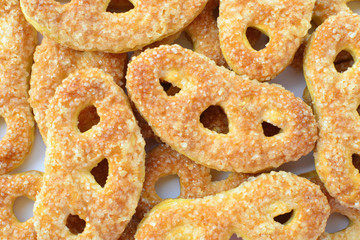 Pretzel shaped sugar cookies