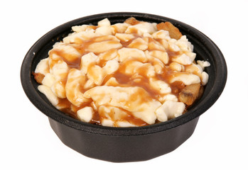 poutine with lot of cheese