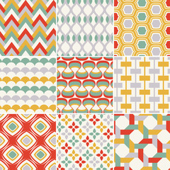 retro seamless abstract geometric pattern