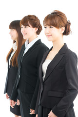 Beautiful asian businesswomen isolated on white background