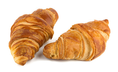 Croissant isolated on the white background