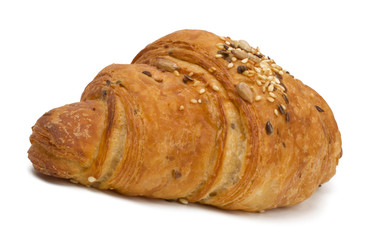 Croissant isolated on the white background