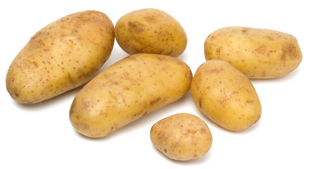 Potatoes isolated on white background