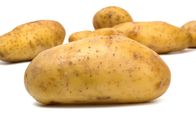 Potatoes isolated on white background