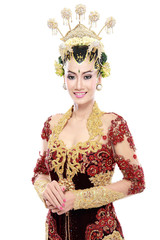 woman traditional wedding dress of java