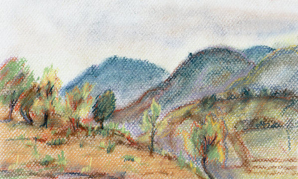 Low mountains in Erge