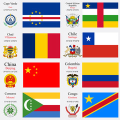 world flags and capitals set 5