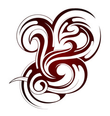 Fototapeta premium Tribal tattoo. Fire flame