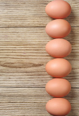 Background with chicken eggs