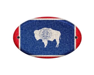 Obraz premium Wooden sign of Wyoming.