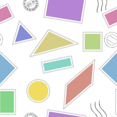 Stamps seamless pattern