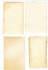 Collage of old paper isolated on a white