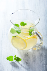 fresh lemonade in jar
