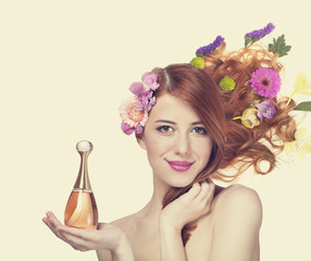 Woman with perfume