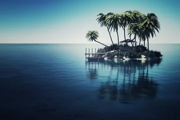 Badezimmer Foto Rückwand Insel Dream island