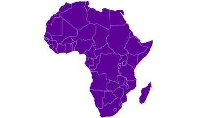 Carte du continent Africain
