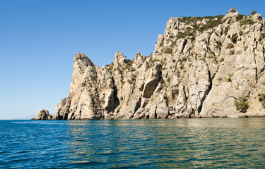 Landscape with sea and mountains