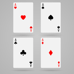 Vector aces cards
