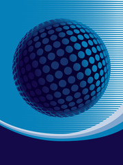 Colorful digital globe design.