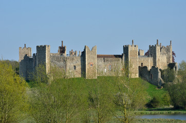 Framlingham castle with trees