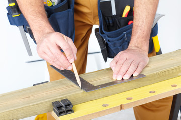 Mature Contractor. The carpenter