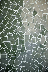 Mosaic green tiles